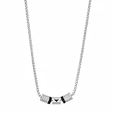Emporio Armani Collana da uomo in onice, lunghezza: 525 mm, larghezza: 36,5 mm, altezza: 8 mm, EGS2998040