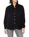 Urban Classics Maglietta Oversize da Donna Corduroy Camicia, Nero, M