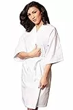 Fratelliditalia Kimono Casacca Camice Divisa Estetista Parrucchiere Lavoro Massaggi Cotone
