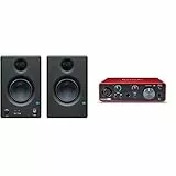 Focusrite MOSC0024 Scarlett Solo 3rd Gen - Interfaccia audio USB da 2 ingressi e 2 uscite, Chitarra/Basso & PreSonus Eris E3.5 Altoparlanti Multimediali Monitor Da Studio, ‎Nero