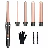 BESTOPE MIX Set di Ferro Arricciacapelli 5 in 1 Arricciacapelli con Rivestimento in Ceramica Temperatura Regolabile per Tutte le Acconciature Arricciacapelli Styling