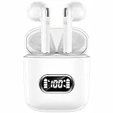 NZKEEYZI Cuffie Bluetooth Earbuds 5.3 in Ear Wireless Cuffie Senza Fili Bianco J15