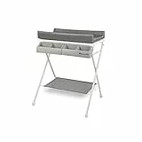 Bebeconfort Baltic Fasciatoio con Vaschetta per Bagnetto Neonato 2in1, Pieghevole e Compatto, con Materassino Imbottito Incluso, colore Grey Mist