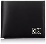 Calvin Klein Jeans Placca Billfold W/Coin, Accessori da Viaggio-Portafogli Tri-Fold Uomo, Schwarz, Taglia Unica