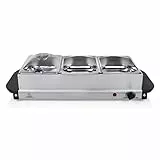 Tristar Scalda Vivande BP-6283, 300 watt, 4.8 litri, Acciaio inossidabile, Feste, Piastra riscaldante, Argento/nero