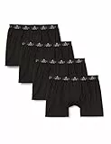 FM London - Boxer hipster da uomo, morbo, resistenti, vestibilità confortevole (confezione da 4), Nero, XXXL