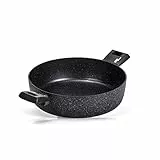Moneta 0001850228 Etnea - Tegame 2 Manici, Nero, 28 cm