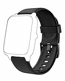 GRV Cinturino di ricambio per smartwatch FC1 ID205L (nero)
