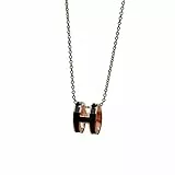 LILY123 Lettera Iniziale H Placcato Oro Rosa Nome Ciondolo Collana Moda clavicola Catena Gioielli Personalizzati Regali per Le Donne Signora Ragazza Mamma Moglie Fidanzata Coppie