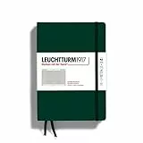 LEUCHTTURM1917 367257 Taccuini Medium (A5), Copertina rigida, 251 pagine numerate, Forest Green, Quadretti
