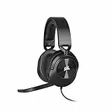 Corsair HS55 SURROUND Cuffia Gaming con Microfono, Audio Dolby Surround 7.1 sul PC e sul Mac, Microfono Omnidirezionale, Controllo del Volume su Padiglione, Tecnologia SonarWorks SoundID, Carbonio