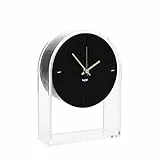 Kartell Air du Temps Orologio, Cristallo, Transparente/Nero, 21.5 x 8 x 30 cm