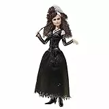 Mattel Games, Harry Potter, Bellatrix Lestrange Bambola da Collezione da 25 cm Circa con Capelli Ricci, Abito Nero, Collana e Bacchetta, Giocattolo per Bambini 6+ Anni, HFJ70