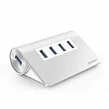 ORICO Hub USB 3.0 in Alluminio USB Hub 4 Porte con Cavo Dati 1M (da A ad A), Hub USB per Tablet, Computer Portatili, Desktop e Altri Dispositivi Apple(Argento)