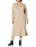 The Drop, Suki, Vestito Midi da Donna, in Maglia a Costine con Intaglio a V sulla Schiena, Sabbia Mélange, XS