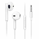 Auricolari,Auricolari con Filo,Cuffiette Sport in-Ear Stereo con Microfono,Resistente al Sudore,Isolamento del Rumore,Bassi Potenti,Compatibile con tutti i dispositivi per cuffie da 3,5 mm