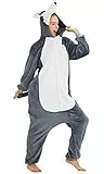 Adulto e Bambino Unisex Unicorno Tigre Leone Volpe Tutina Animale Cosplay Pigiama Costume di Carnevale di Halloween Fancy Dress Loungewear Wolf S 145-155cm