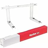Fischer Staffe per Climatizzatore Unità Esterna KLIMA KLIK 420, Lunghezza Braccio 420 mm, Mensole Acciaio Zincato Innesto Rapido, Include Sistema di Fissaggio Fischer SX e Piedini Antivibranti
