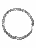 Breil, Collezione Magnetica System, Collana Donna Medium Twist, in Acciaio Lucido, con Micro Catene Intrecciate e Pratica Chiusura con Magnete, Lunghezza 41 cm, Silver