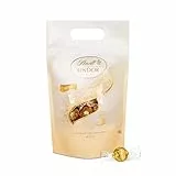 Lindt LINDOR Praline di Cioccolato Bianco, 80 Cioccolatini di cioccolato bianco, in confezione 1kg