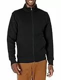 Amazon Essentials Felpa con Collo a Lupetto con Cerniera Integrale Uomo, Nero, XL