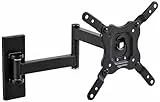 Amazon Basics Supporto a parete per TV Full Motion, si adatta a TV da 12 pollici (30,5 cm) a 40 pollici (101,6 cm) e VESA 200 x 200, Nero