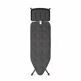 Brabantia - Asse da Stiro C - Per Caldaia a Vapore - Modello XL per Stirare - Supporto in metallo - Regolabile in Altezza - Robusto a Quattro Gambe - Pieghevole - Denim Black - 124x45 cm