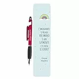 My Custom Style segnalibro cartoncino 300g. 20x6cm.#Scuola Arcobaleno#+Penna