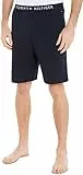 Tommy Hilfiger Pantaloncini in Felpa Uomo Jersey Short Corti, Blu (Desert Sky), M