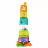 Chicco - Gioco Impilabile Torre con Palline, 6 Tazze Impilabili e 4 Palline, Base con Puzzle, Effetto Sorpresa, 6-36 Mesi