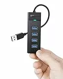 Hub USB, 4 Porte Hub USB 3.0, usb hub da 5 Gbit/s senza latenza, sdoppiatore usb extra leggero super veloce, usb hub adatto per PS5,MacBook Pro/Air, Computer Desktop