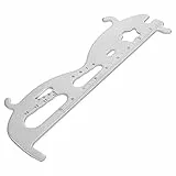 Homord Calibro per Catena Indicatore di Usura della Catena 7 in 1 Inossidabile Tester della Catena della Bici 12.5CM Righello di Misurazione della Catena per Bicicletta Riparazione (Argentato)