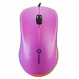 COOLERPLUS FC112 - Mouse ottico USB per computer con cavo con facile clic, per ufficio e casa, 1000 DPI, premium e portatile, compatibile con PC Windows, laptop, desktop, notebook (viola orchidea)