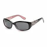 GLINDAR Occhiali da Sole Polarizzati per Donna, Occhiali da Sole Rettangolari per Guidare la Pesca a fare Shopping, UV400 Nero Rosa