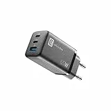 Cellularline | Caricabatterie da Rete Multipower Micro | Super Fast Charger 65W con 3 Porte USB-C - Dotato di Tecnologia Gan - Compatibile con Smartphone, iPhone, Tablet, iPad, Laptop e MacBook