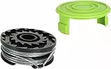 Greenworks 6m di Filo a Bobina per Tagliabordi 40V a Doppio Filo con Protezione, Diametro del Filo di 2mm, per G40LT G40LTK2 G40LTK2x