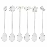 THUN - Set di 6 Cucchiaini Sagomati - per la Tavola - Linea Elegance - Acciaio Inox - 12 cm