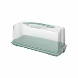 Rotho Fresh-Contenitore per Torte con Coperchio e Maniglia, in plastica Alimentare (PP), Senza BPA, Turchese/Trasparente