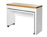 Marchio Amazon - Movian A forma di L 2 cassetti Smart Work, scrivania angolare flessibile e compatta per ufficio - 111 x 38,9 x 76,2 cm, Bianco