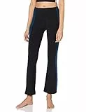 AURIQUE Pantaloni Yoga Donna, Nero/Turchese Scuro, 46