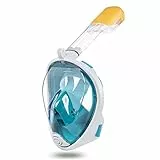 Maschera da snorkeling,Maschera subacquea integrale con sistema di respirazione avanzato e tecnologia antiappannamento,Maschera pieghevole con supporto per fotocamera rimovibile,Adulti/bambini