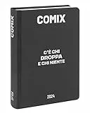 COMIX, Standard - Diario Scuola 2023 2024 Bambini e Ragazzi, Agenda Giornaliera 16 Mesi con 592 Pagine, 13x17.8x3H cm, Black&Silver