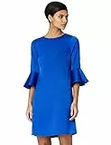 Marchio Amazon - TRUTH & FABLE Vestito Donna con Volant alle Maniche, Blu (Cobalt), 44, Label: M