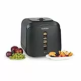 Klarstein Florida Jerky - Apparecchio Disidratatore, Essiccatore, 500W, Infrarossi, Display LCD, 4 Programmi per Frutta, Carne, Verdura e Yogurt, 5 Ripiani in Acciaio Inox, Filtro Aria, Nero