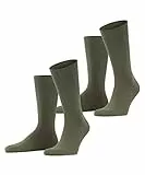ESPRIT Basic Uni 2-Pack M SO Cotone Tinta Unita Confezione di 2 Paia, Calzini Uomo, Verde (Thymian 7821), 43-46