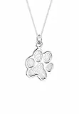 Elli Collana Donne Ciondolo Zampa Simbolo Cane in Argento Sterlino 925