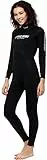 Cressi Summer Lady 2.5mm - Muta Monpezzo Senza Cappuccio per Immersioni e Snorkeling, Neoprene 2.5mm, Donna, Nero, L