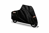Telo Coprimoto Resistente ad Acqua, Polvere, Pioggia, Vento Escrementi di Uccelli, Tessuto 210D Oxford + Silver Antifurto Poliestere per Moto 104' Motocicletta Scooter Custom - 265 * 105 * 125cm (XXL)