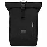 Johnny Urban Zaino Donna e Uomo Nero - Robin Medium - Zainetto con Vano per PC Portatile - Realizzato in PET Riciclato - Idrorepellente