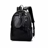 AVLUZ Zaino in pelle da uomo, zaini for laptop neri, borsa a tracolla da viaggio casual di grande capacità